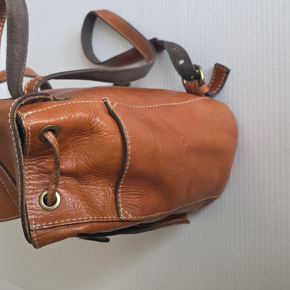 Patricia Nash Brown Leather Backpack Shoulder Bag - Picture 6 of 12